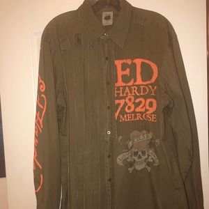 Men’s Ed Hardy Button Down Long Sleeve